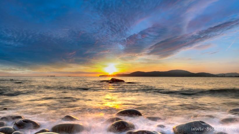 超美海边的晚霞图片大全