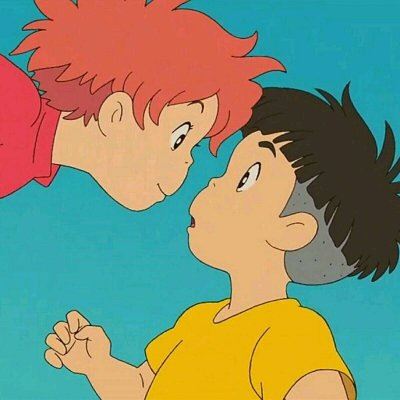 始于初见情侣头像卡通小人踢脚 一对两张配对图片