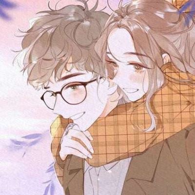 躺在床上的二次元情侣头像 动漫情头图片