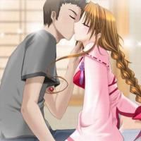 男生抱着女生动漫情侣头像 qq接吻头像图片