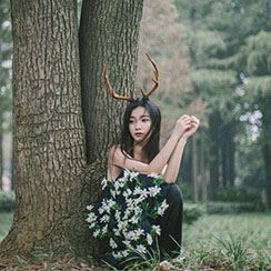 鹿美女的温柔美女心_女生头像_爱扣扣网图片
