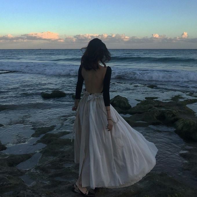 唯美女生背影头像图片