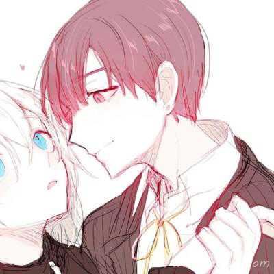 两张一组美丽动漫恋人头像图片