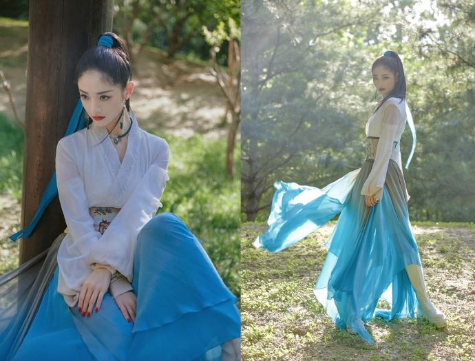 周洁琼水墨古风造型又美又飒写真
