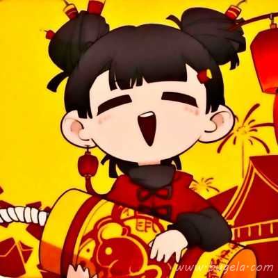 乖巧极简卡通情头头像图片