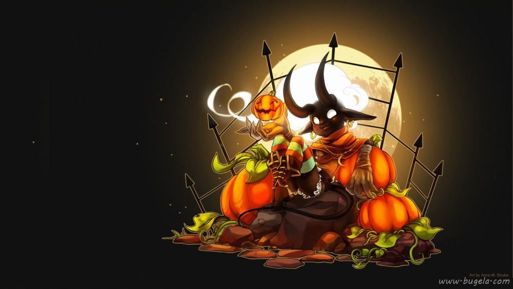 万圣节简约创意插画图片