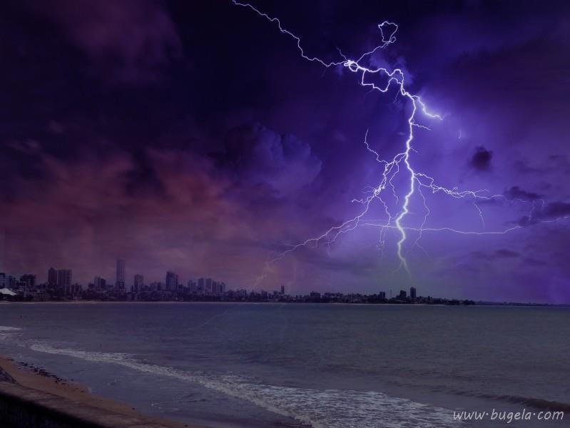 超美恐怖震撼的雷电风景图片大全