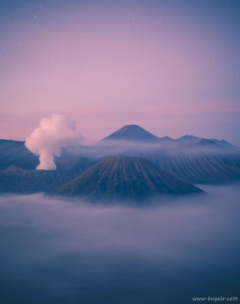 好看雾气蒸腾的火山图片大全