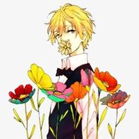 男生侧面闻花头像动漫-男生闻花的头像