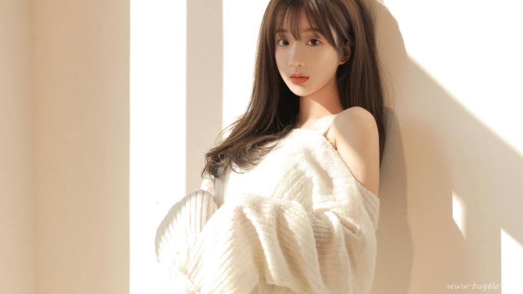 长发美女迷人图片