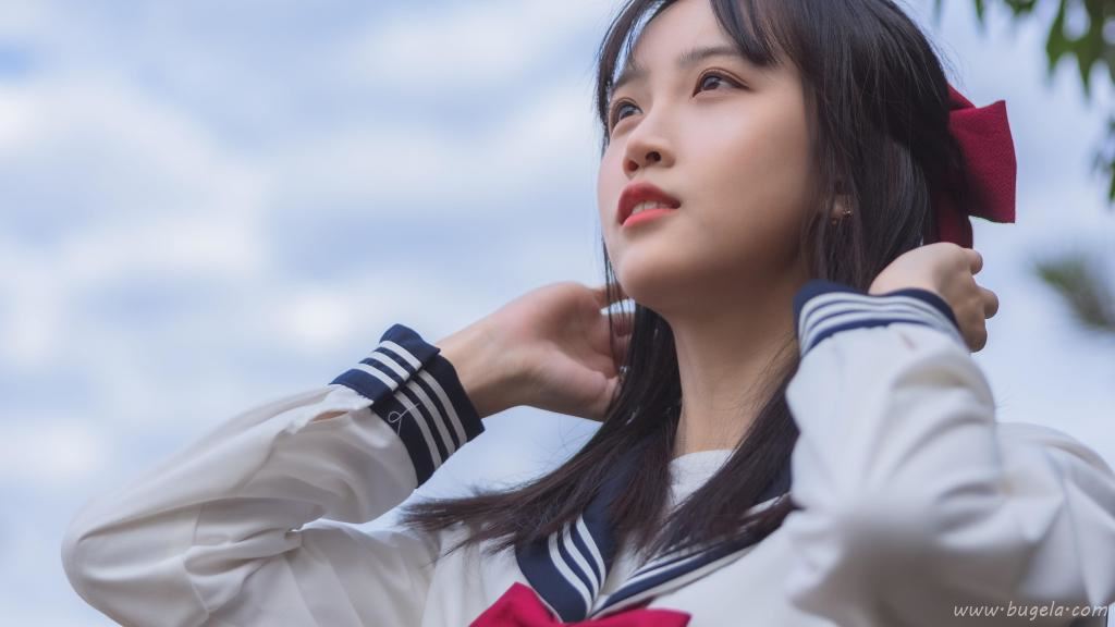学生妹jk制服户外图片