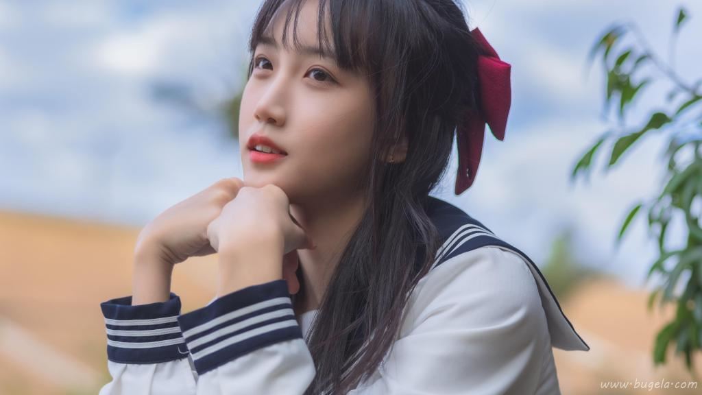 学生妹jk制服户外图片