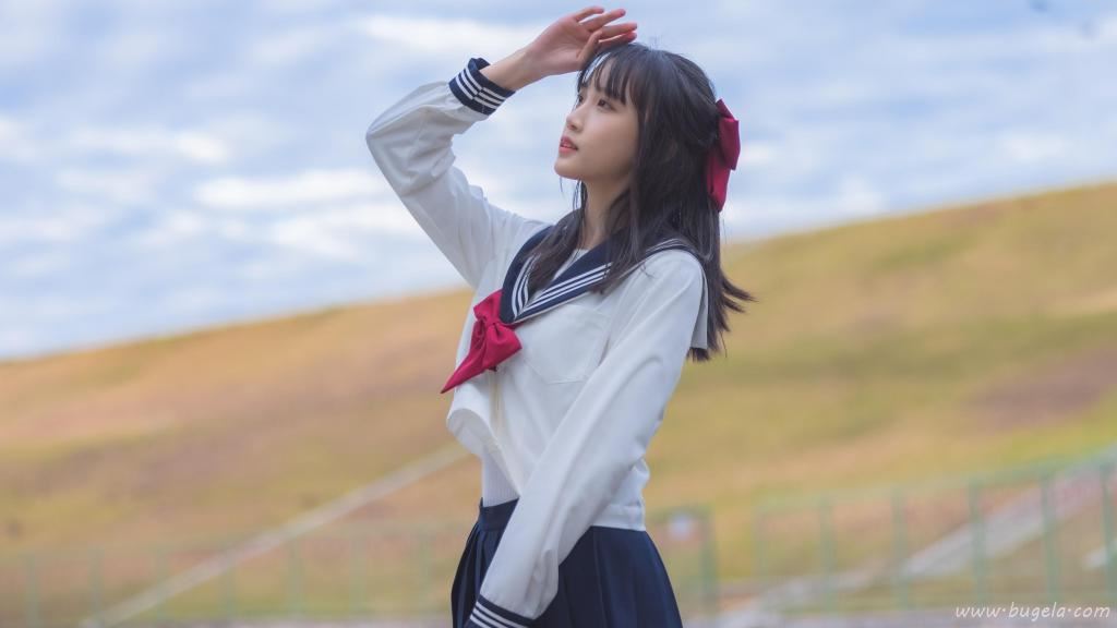 学生妹jk制服户外图片