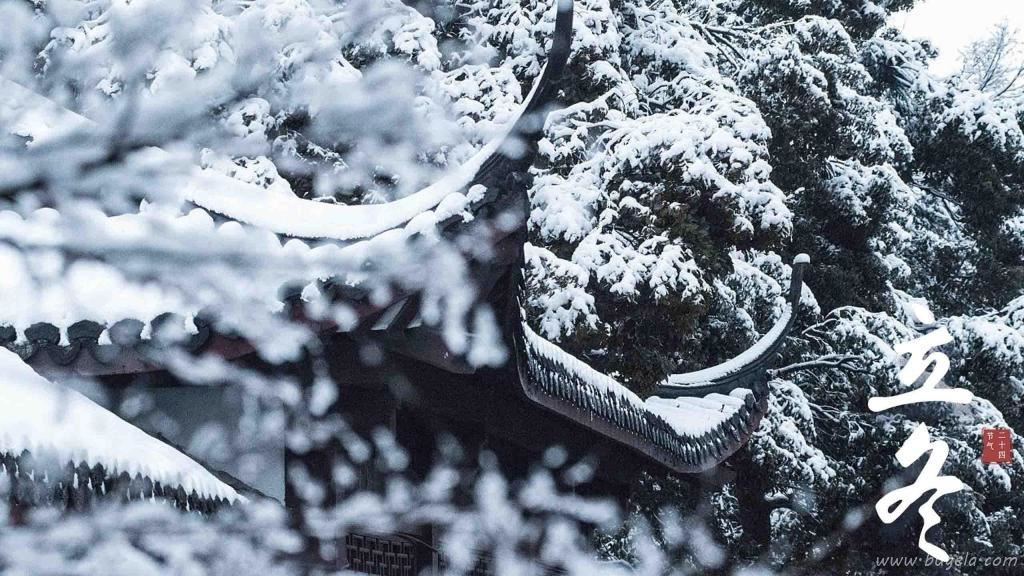 二十四节气立冬之唯美江南雪景图片