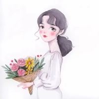 女生头像水彩手绘 唯美绘画头像女生水彩