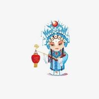 国风京剧脸谱卡通头像|京剧脸谱卡通图片可爱