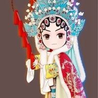 国风京剧脸谱卡通头像|京剧脸谱卡通图片可爱