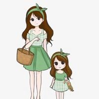 妈妈跟一儿一女头像|微信头像妈妈和闺女一对