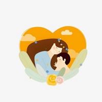 妈妈跟一儿一女头像|微信头像妈妈和闺女一对