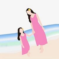妈妈跟一儿一女头像|微信头像妈妈和闺女一对