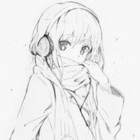 二次元戴耳机美女头像 带耳朵的动漫女生头像二次元