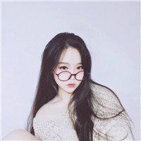 戴圆眼镜的女生头像-复古圆眼镜女生头像