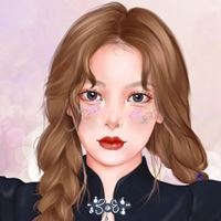 马尾辫女孩卡通头像 扎着马尾辫的小女孩动漫头像