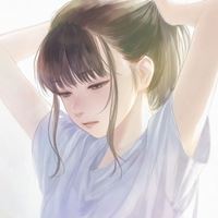 马尾辫女孩卡通头像 扎着马尾辫的小女孩动漫头像