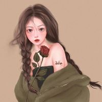 马尾辫女孩卡通头像 扎着马尾辫的小女孩动漫头像