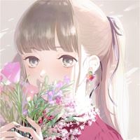 马尾辫女孩卡通头像 扎着马尾辫的小女孩动漫头像