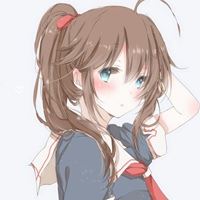 马尾辫女孩卡通头像 扎着马尾辫的小女孩动漫头像