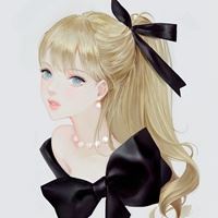马尾辫女孩卡通头像 扎着马尾辫的小女孩动漫头像