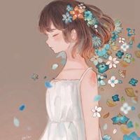 彩绘插画女生头像图片（唯美绘画头像女生水彩）