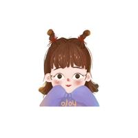 手绘头像女生可爱（手绘头像小女孩）