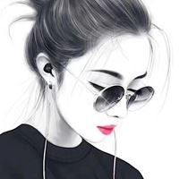 黑白可爱女生头像_黑白卡通头像女可爱