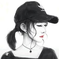 黑白可爱女生头像_黑白卡通头像女可爱