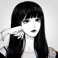 黑白手绘女生头像-手绘美女头像唯美黑白图片高清