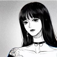 黑白手绘女生头像-手绘美女头像唯美黑白图片高清
