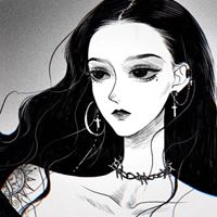 黑白手绘女生头像-手绘美女头像唯美黑白图片高清