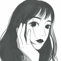 黑白手绘女生头像-手绘美女头像唯美黑白图片高清