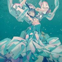 在水里的动漫女生头像-水手服动漫女头像可爱