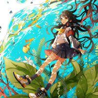在水里的动漫女生头像-水手服动漫女头像可爱
