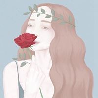 戴花环的女生图片唯美卡通|带花的图片头像唯美卡通女孩