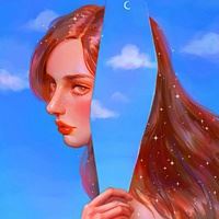 彩绘头像女生_彩绘插画女生头像图片