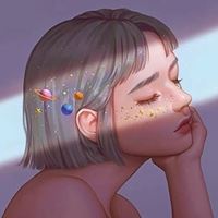 彩绘头像女生_彩绘插画女生头像图片