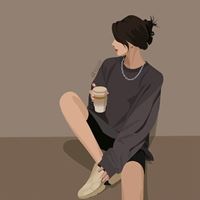 冷色调手绘图片-手绘黑暗系女孩高冷