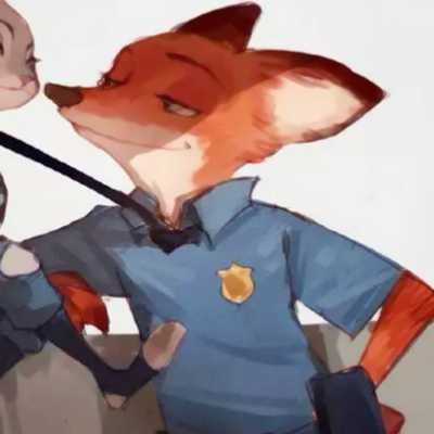 朱迪和尼克的情侣头像|尼克狐尼克和兔子朱迪情侣头像