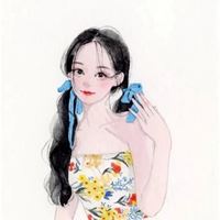唯美绘画头像女生水彩（手绘插画头像女可爱小清新）