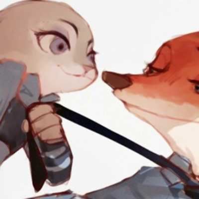 朱迪和尼克的情侣头像|尼克狐尼克和兔子朱迪情侣头像