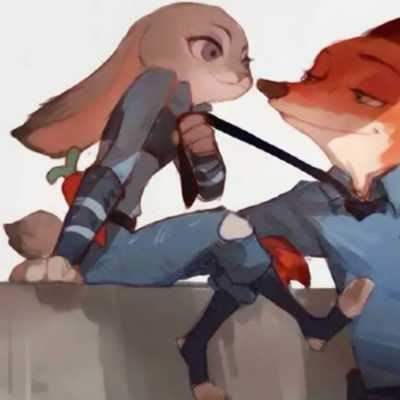 朱迪和尼克的情侣头像|尼克狐尼克和兔子朱迪情侣头像